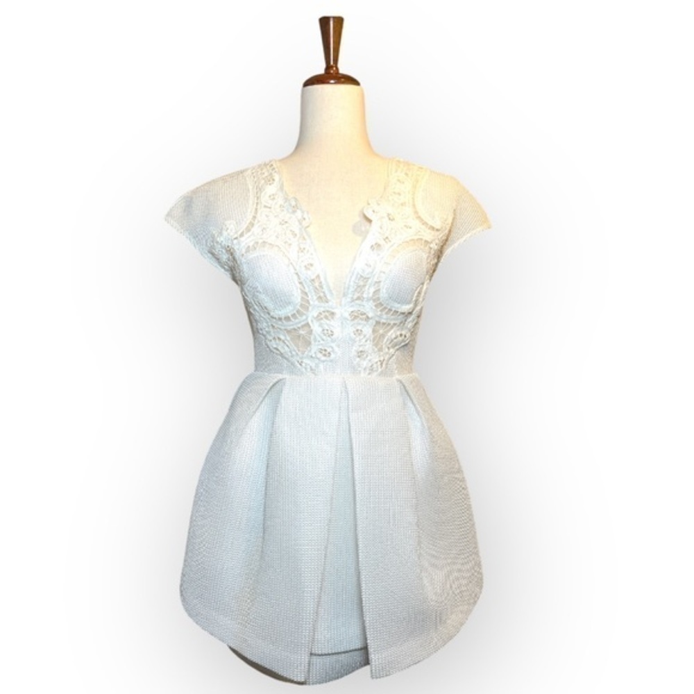 Alice McCall She Said She Said Lace Mini Dress White Bridal Reception Party Sz 4 - Picture 2 of 16